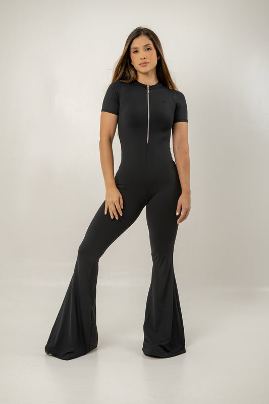 ENTERIZO LARGO CON CIERRE SERENITY BLACK