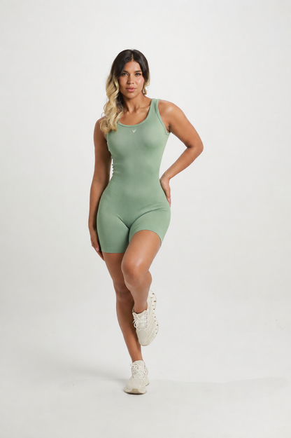 ENTERIZO CORTO OLIVE GREEN / AURA COLLECTION